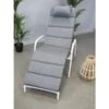 Suns Sora Relax Tuinstoel Mat Wit Met Kussen