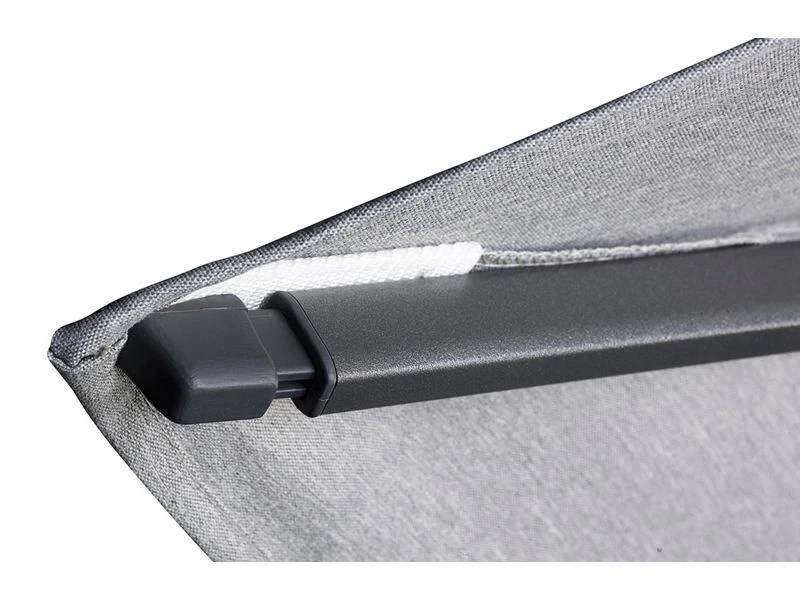 Platinum Zweefparasol Challenger T¹ Premium 3,5x3,5 Faded Black - Afbeelding 3