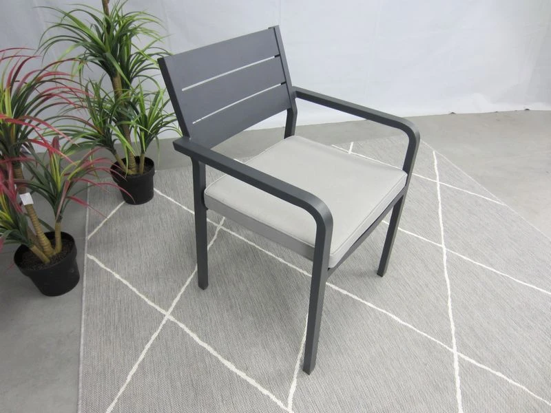 Te Velde Tuinmeubelen Barolo Aluminium Tuinstoel Antraciet - Afbeelding 2