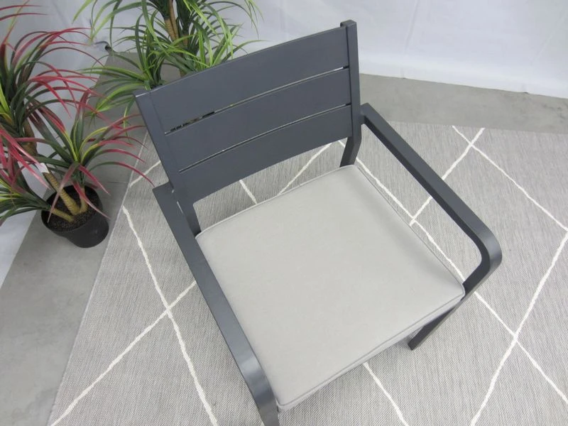 Te Velde Tuinmeubelen Barolo Aluminium Tuinstoel Antraciet - Afbeelding 4