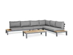 Suns Breeze Vita Platform Loungeset Aluminium-teak 5-delig Links