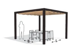 Nesling Aluminium Pergola Optiva Coolfit 319 X 419 Sand