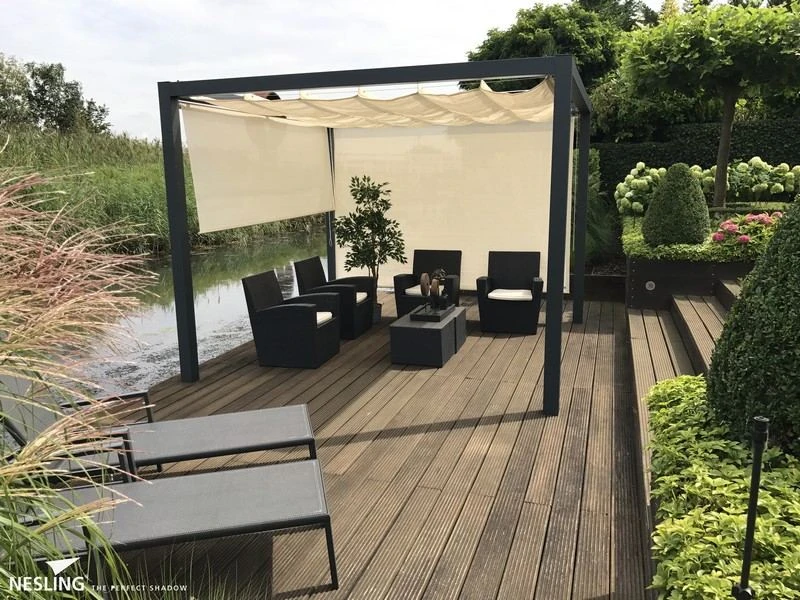 Nesling Pergola Aluminium Vrijstaand 3,19 X 3,19 Mtr. - Afbeelding 2