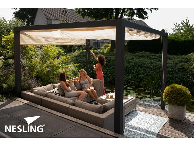 Nesling Aluminium Pergola Optiva Coolfit 402 X 402 Antraciet - Afbeelding 3