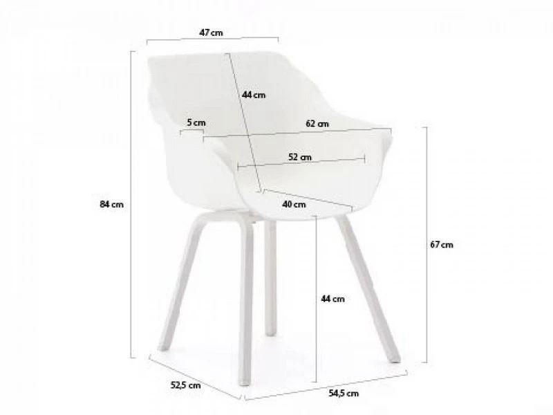 Hartman Tuinset Sophie Element Wit Met Sculpture Tafel 240 - Afbeelding 5