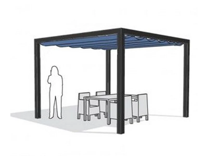 Nesling Pergola Aluminium Vrijstaand 3,19 X 3,19 Mtr. - Afbeelding 5